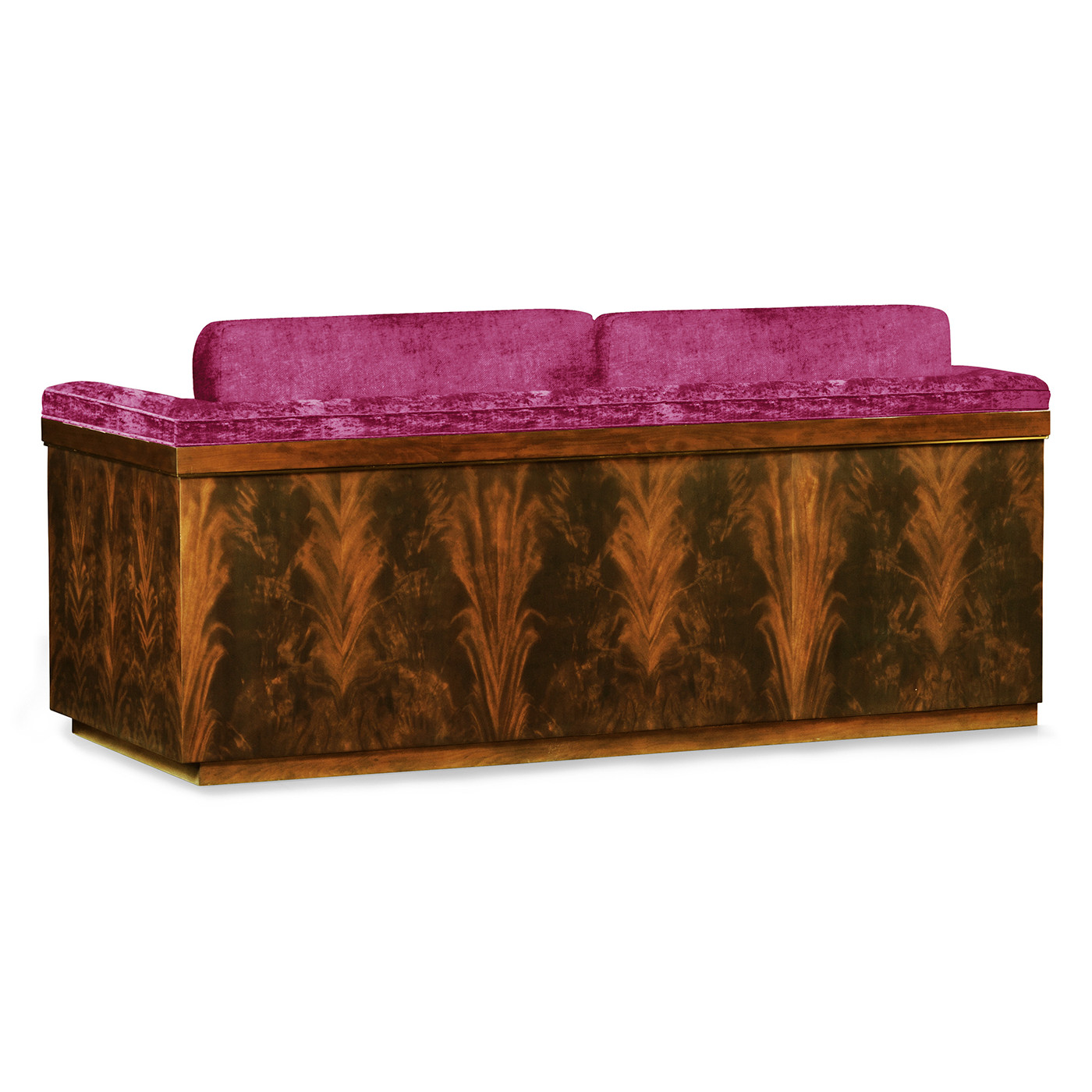 Antique Mahogany Brown High Lustre Sofa