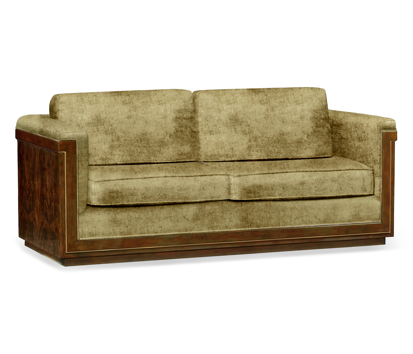 Antique Mahogany Brown High Lustre Sofa