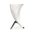 Horn Shaped Faux White & Grey Marble End Table