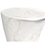 Horn Shaped Faux White & Grey Marble End Table