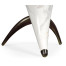 Horn Shaped Faux White & Grey Marble End Table