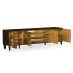 Dark Gold Walnut & Hand Painted TV Cabinet