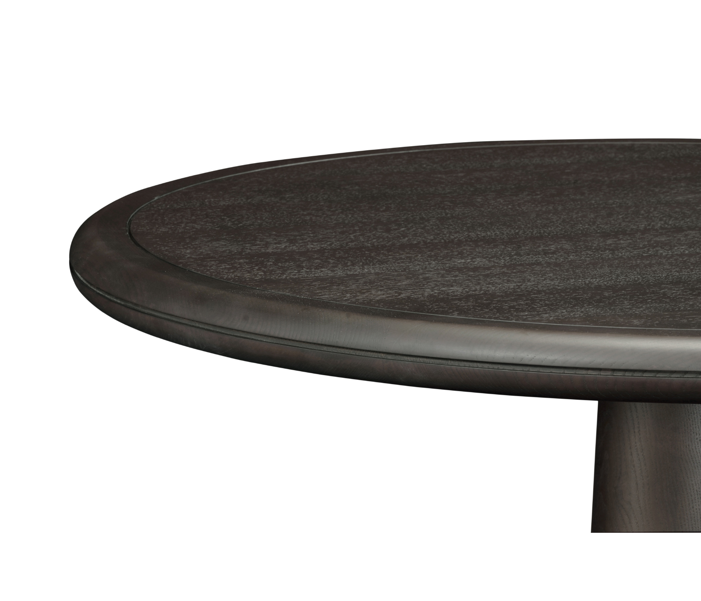 Round Dark Brown Ash Dining Table