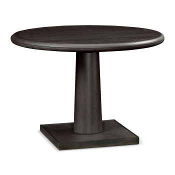 Round Dark Brown Ash Dining Table 41