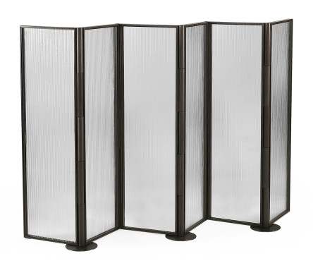 Dark Brown Ash & Grooved Glass Screen