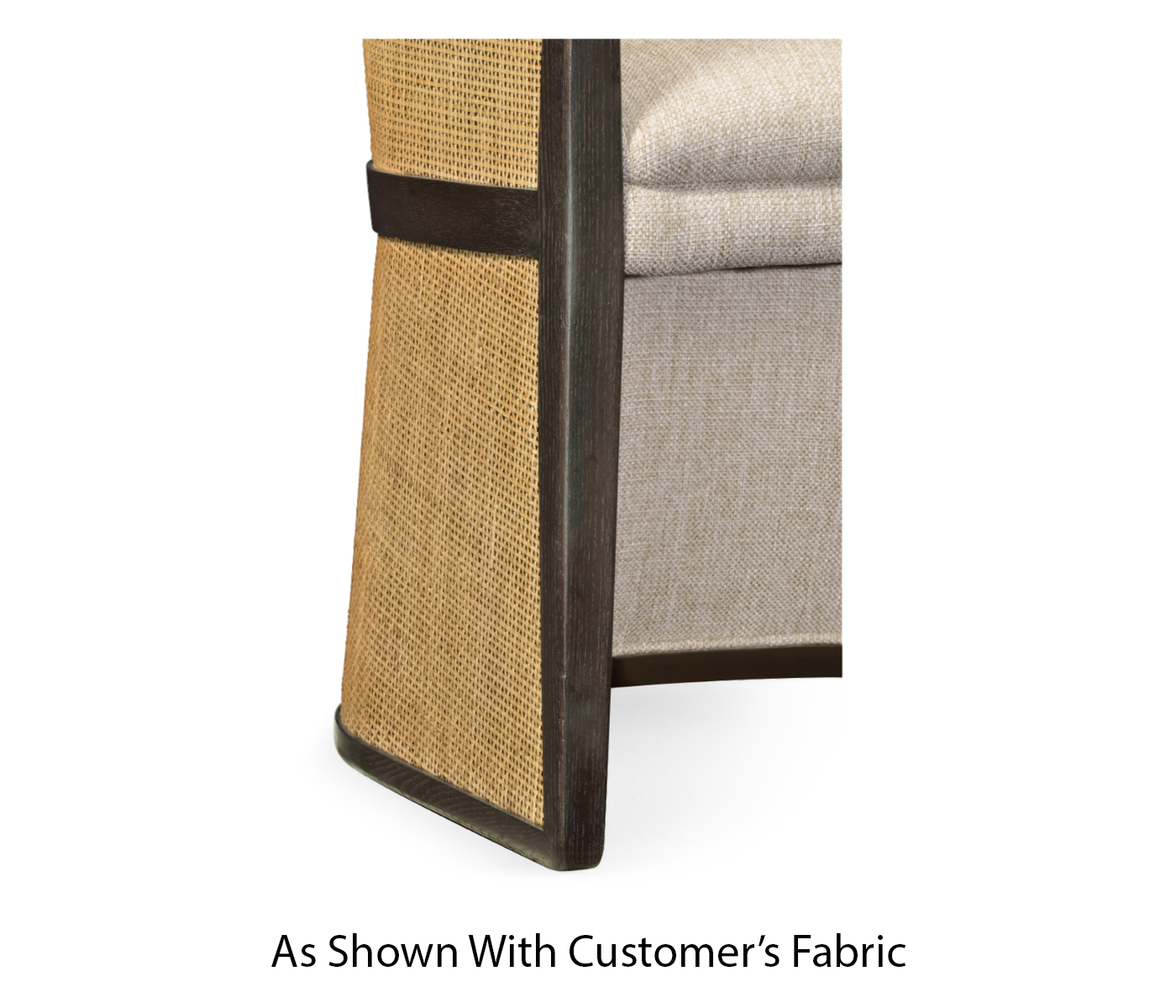 Dark Brown Ash & Woven Rattan Tub Chair