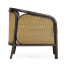 Dark Brown Ash & Woven Rattan Occasional Chair