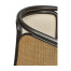 Dark Brown Ash & Woven Rattan Occasional Chair