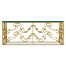 Rectangular Arabesque Gilded Iron Coffee Table with 20mm Clear Glass Top