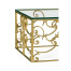 Rectangular Arabesque Gilded Iron Coffee Table with 20mm Clear Glass Top
