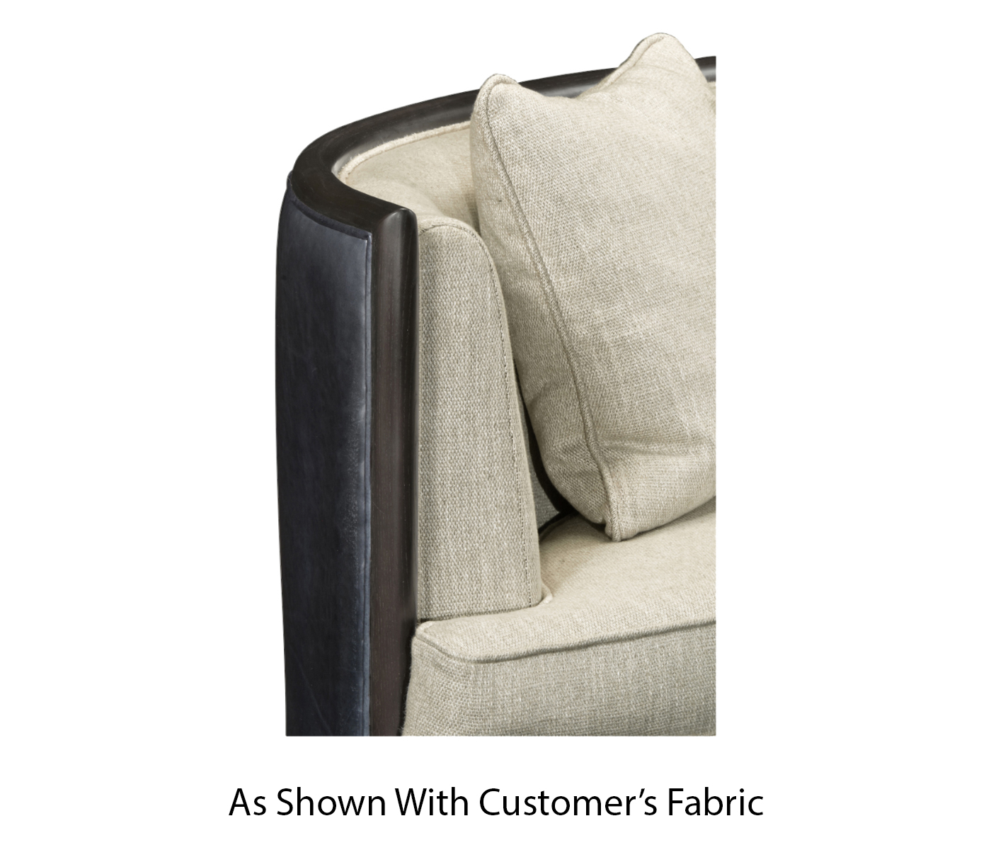 Rounded Dark Brown Ash Sofa