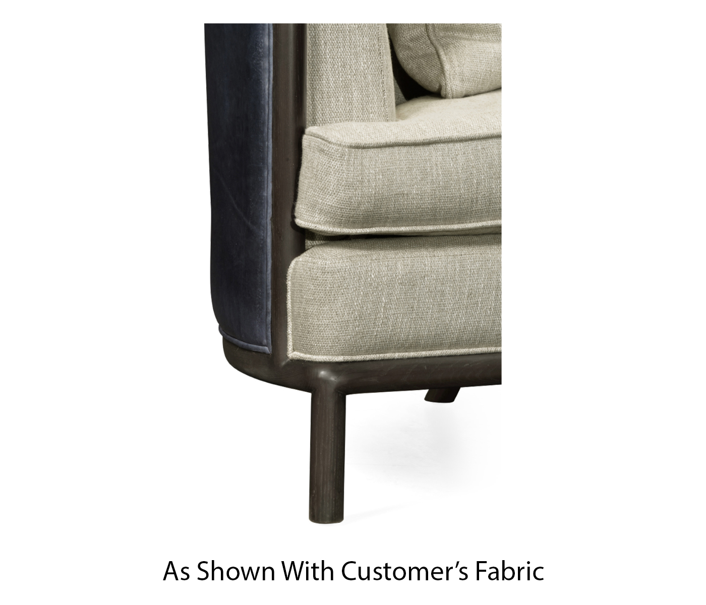 Rounded Dark Brown Ash Sofa