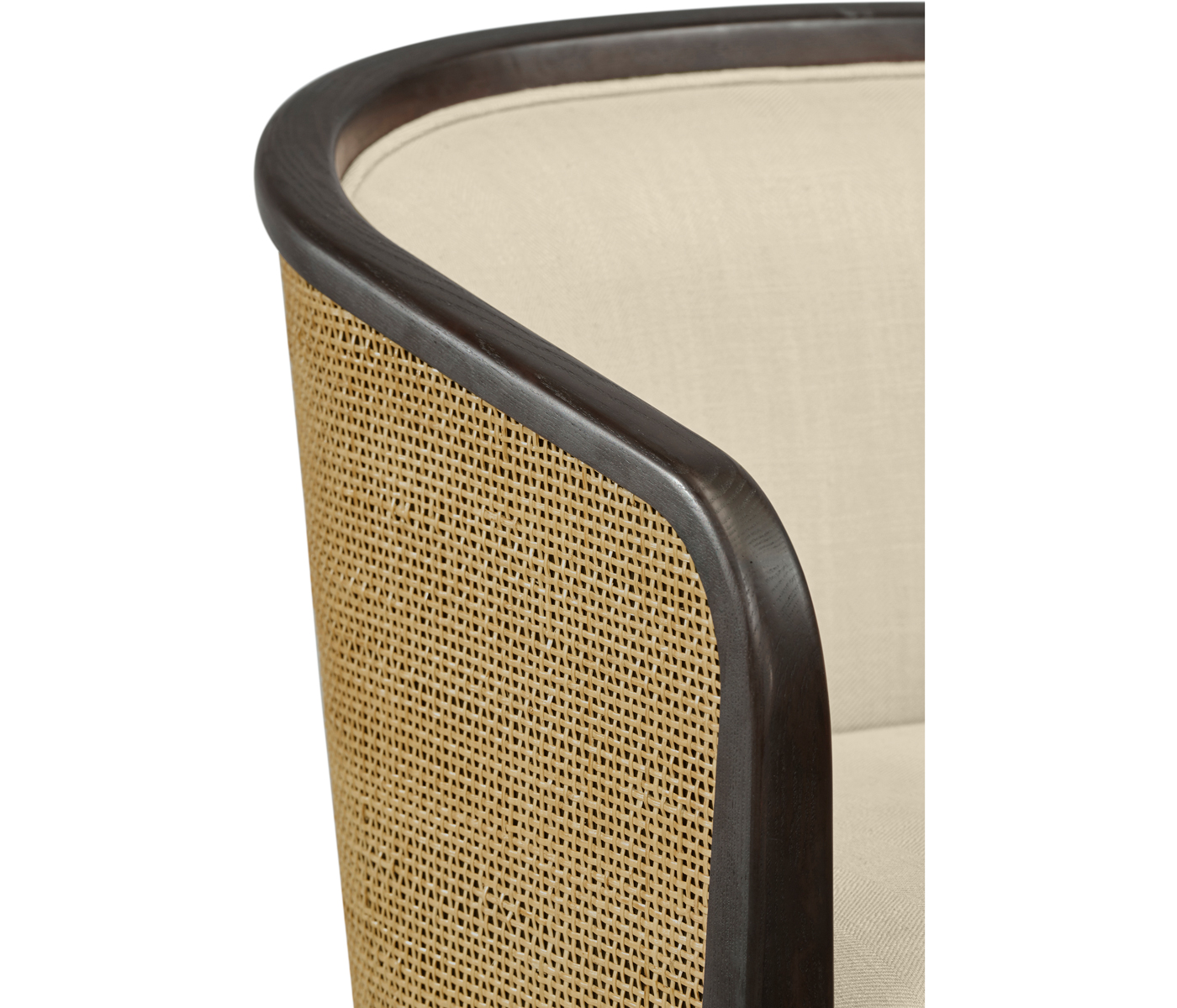 Dark Brown Ash Tub Bar Stool