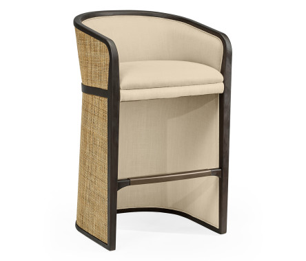 Dark Brown Ash Tub Bar Stool