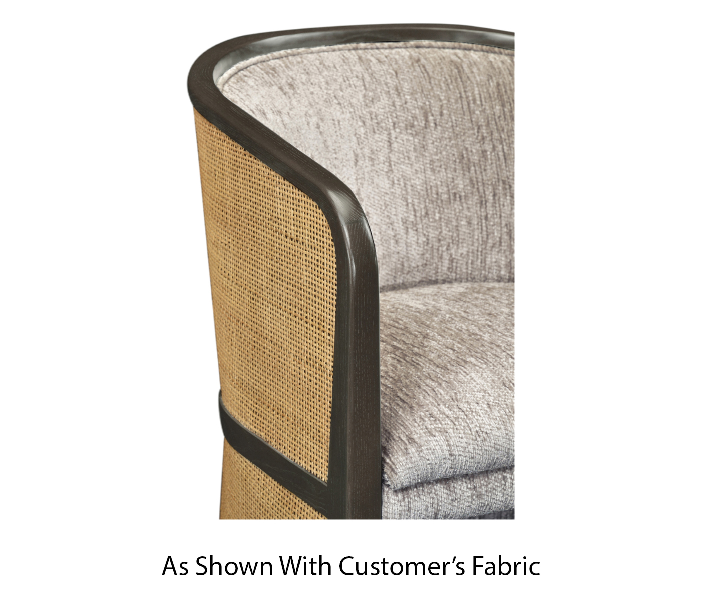 Dark Brown Ash Tub Bar Stool