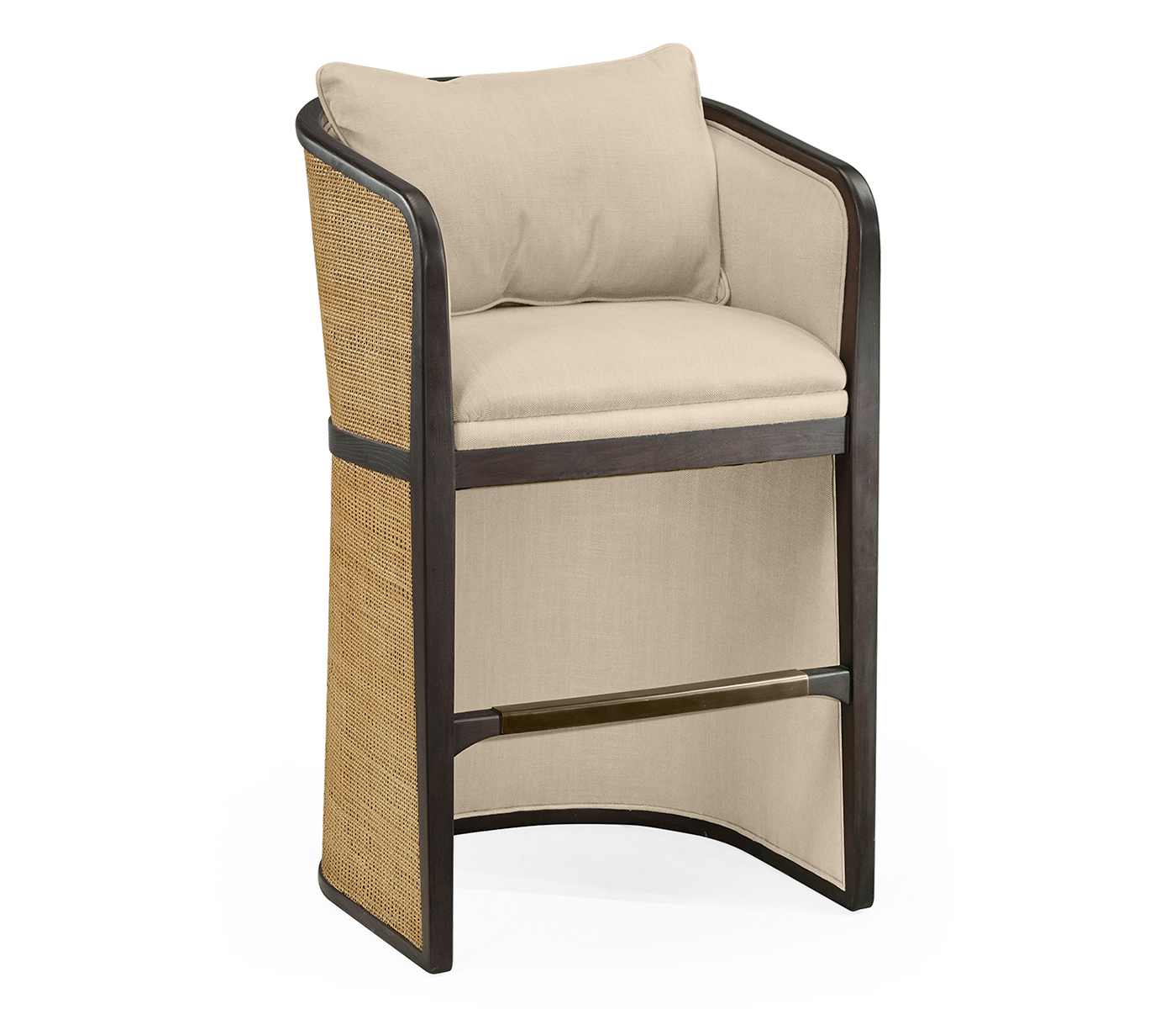 Dark Brown Ash Tub Counter Stool