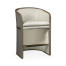 Grey & Dark Grey Rattan Tub Counter Stool