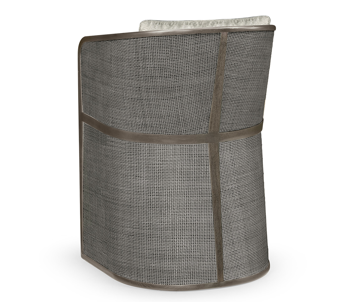 Grey & Dark Grey Rattan Tub Counter Stool