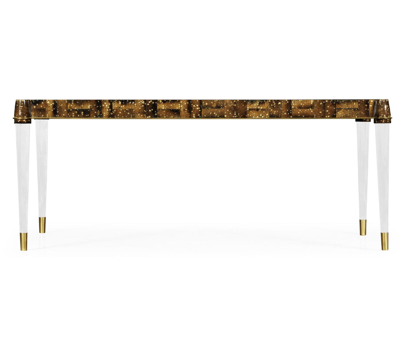 Dark Black Eggshell & Acrylic Coffee Table