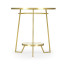 Round Ivory Crackle Ceramic Laquered Lamp Table