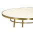 Round Ivory Crackle Ceramic Laquered Lamp Table