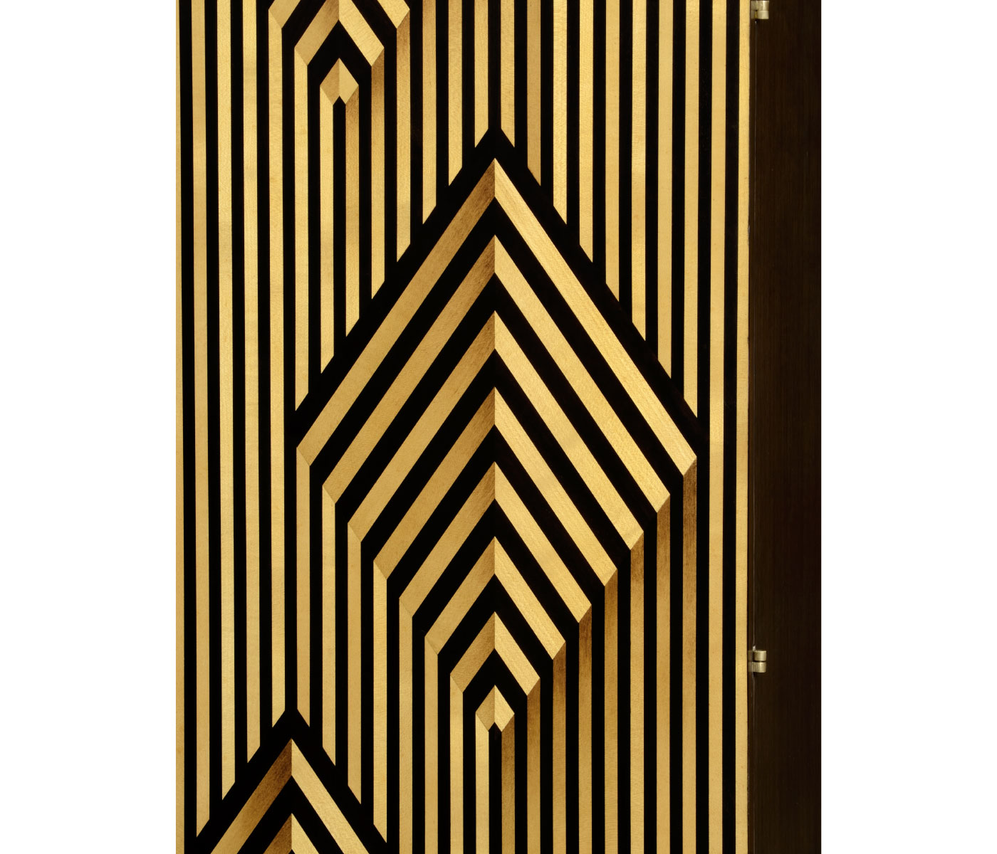 Op Art Diamond Bright Satinwood Right Drinks Cabinet