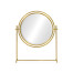 Round Antique Brass & Zebrano Dressing Table Mirror
