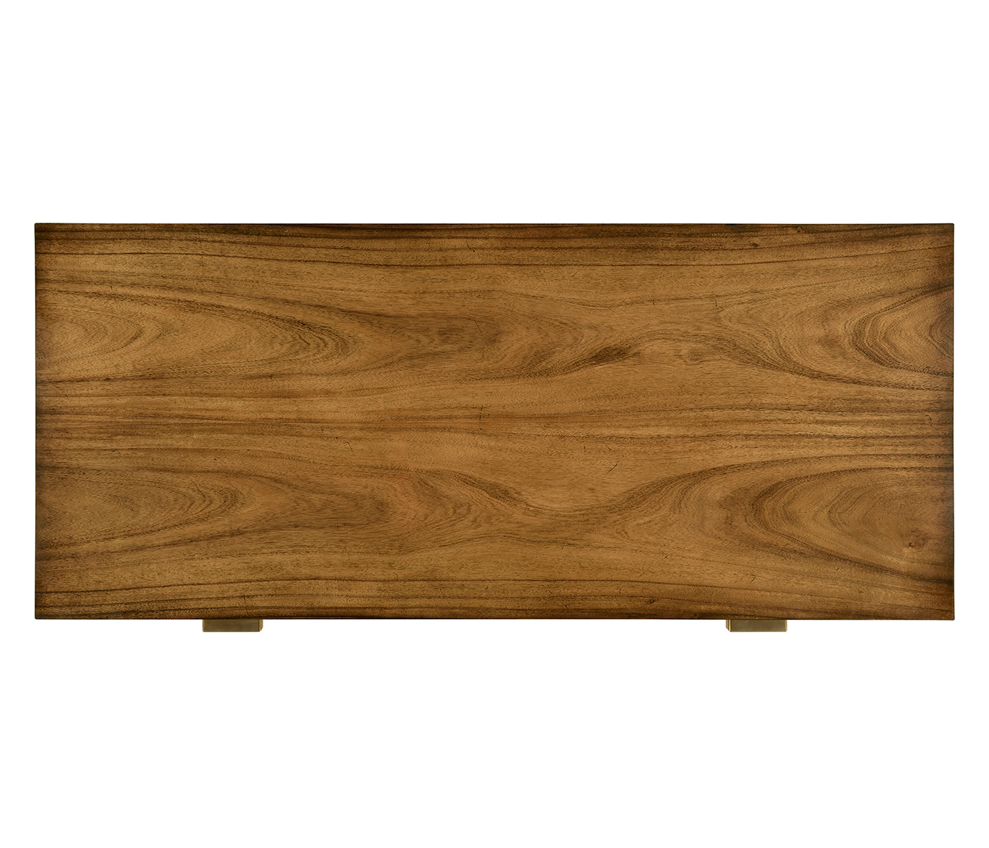 Rectangular Medium Brown Elm Chest of Five Drawers