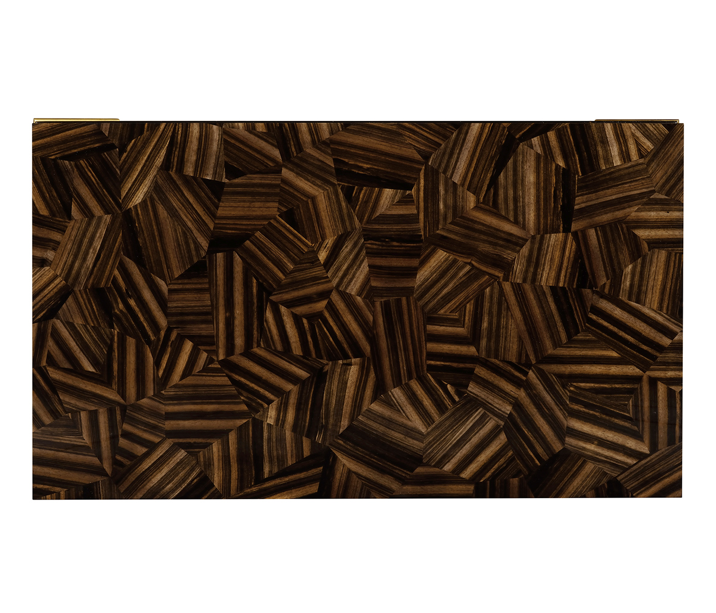 Natural Macassar Ebony & Brass Coffee Table
