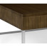 Square Autumn Walnut Coffee Table with Two Glass Top Drawers
