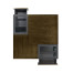 Square Autumn Walnut Coffee Table with Two Glass Top Drawers