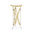 Small Round Antique Satin Gold Brass & Antique Glass Vanity Table