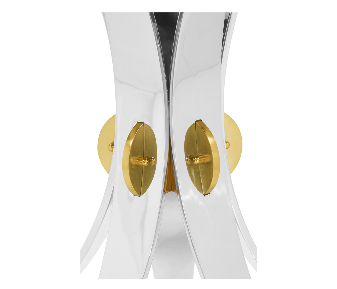 Fusion Round Stainless Steel End Table with Marble Top