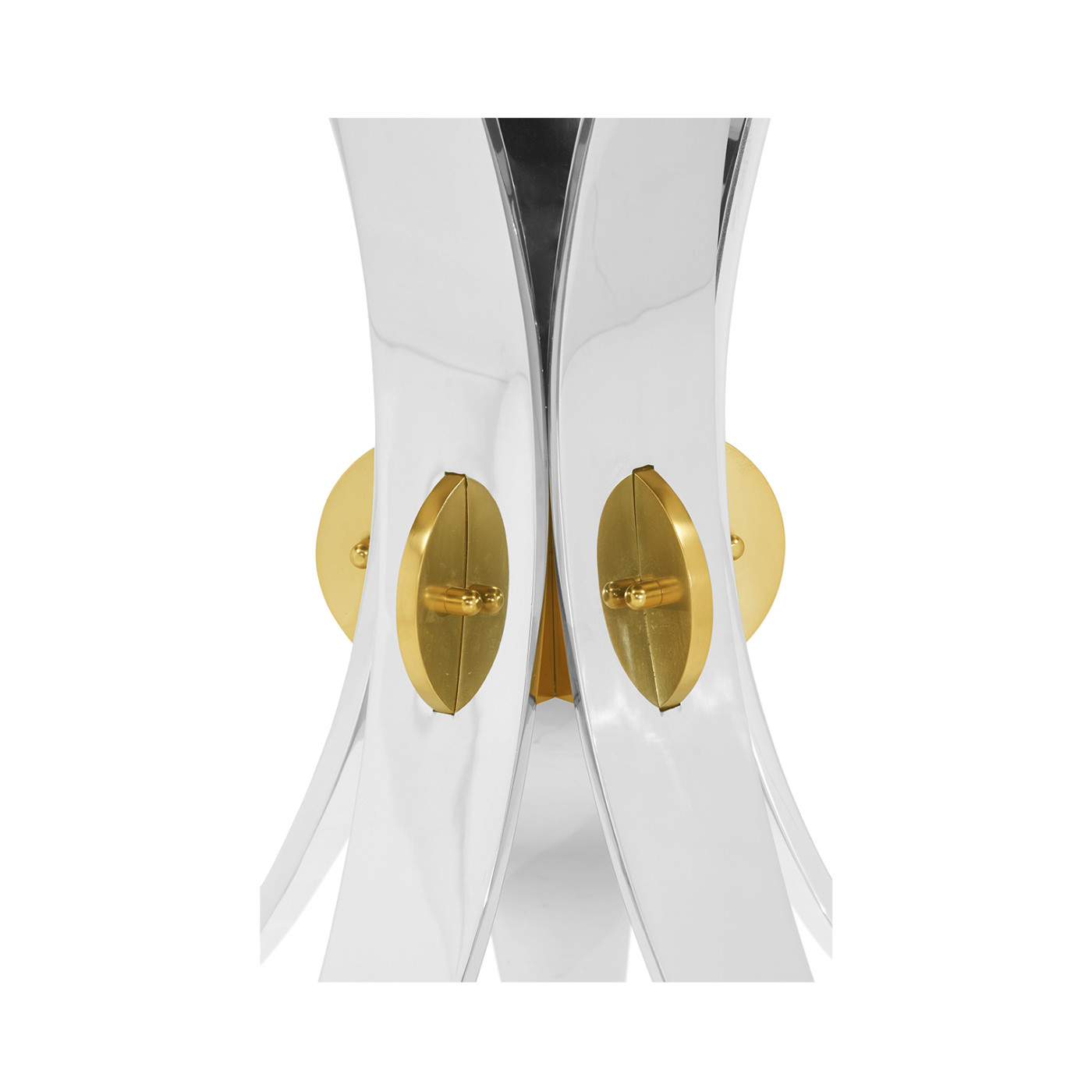 Fusion Round Stainless Steel End Table with Marble Top