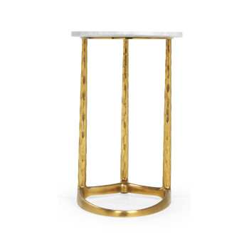 Fusion Brass Sofa Table with Marble Top