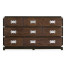 Large Campaign Style Dark Santos Rosewood Chest of Six Drawers