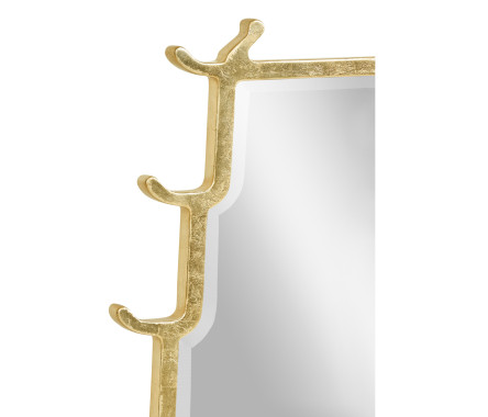 Asian Fusion Dorado Bronze Floor Standing Mirror