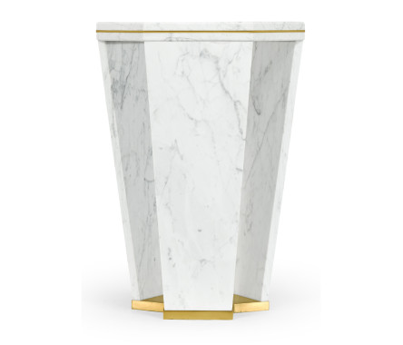 Fusion Hexagon Marble End Table
