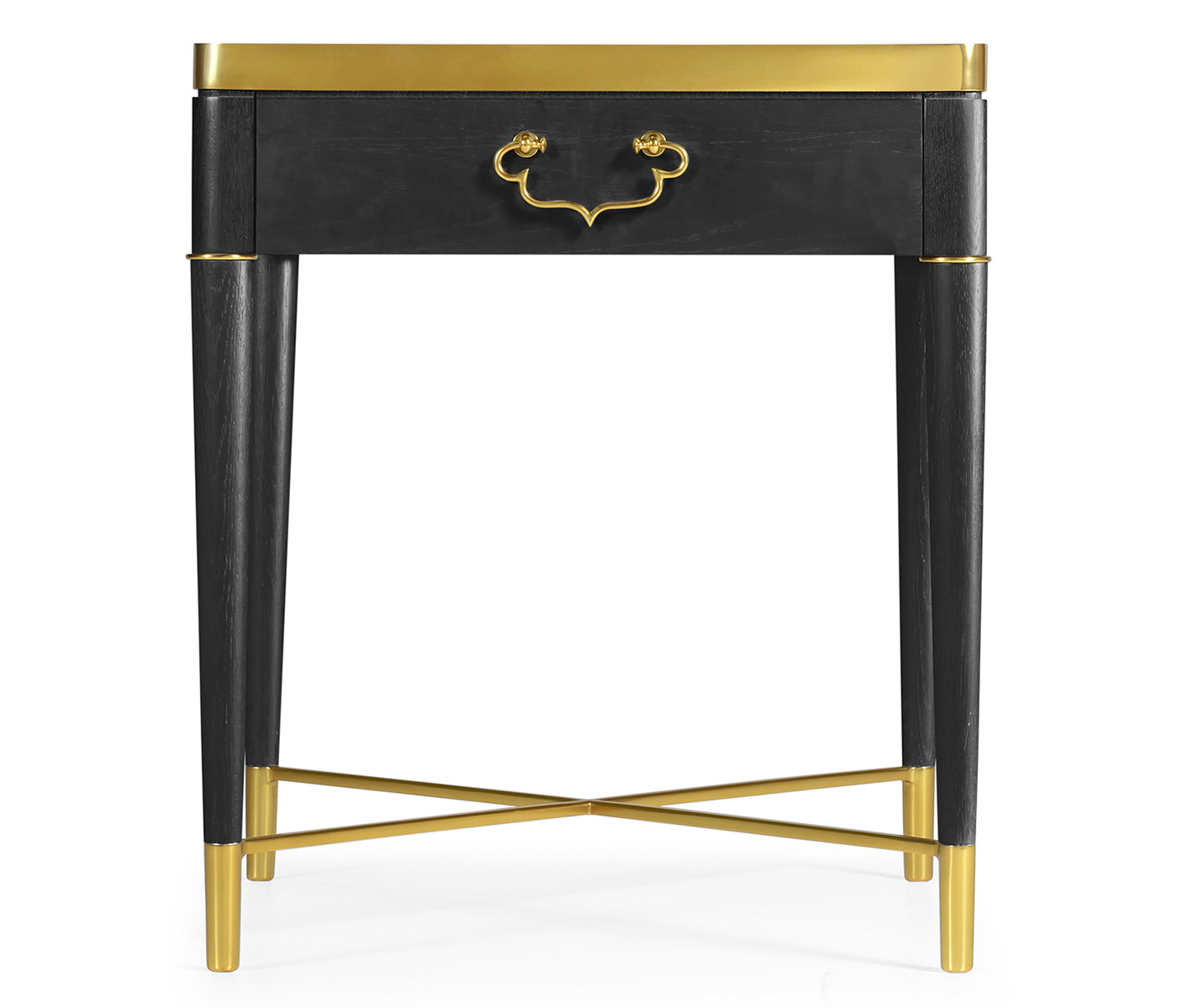 Fusion Square Oak & Marble Lamp Table