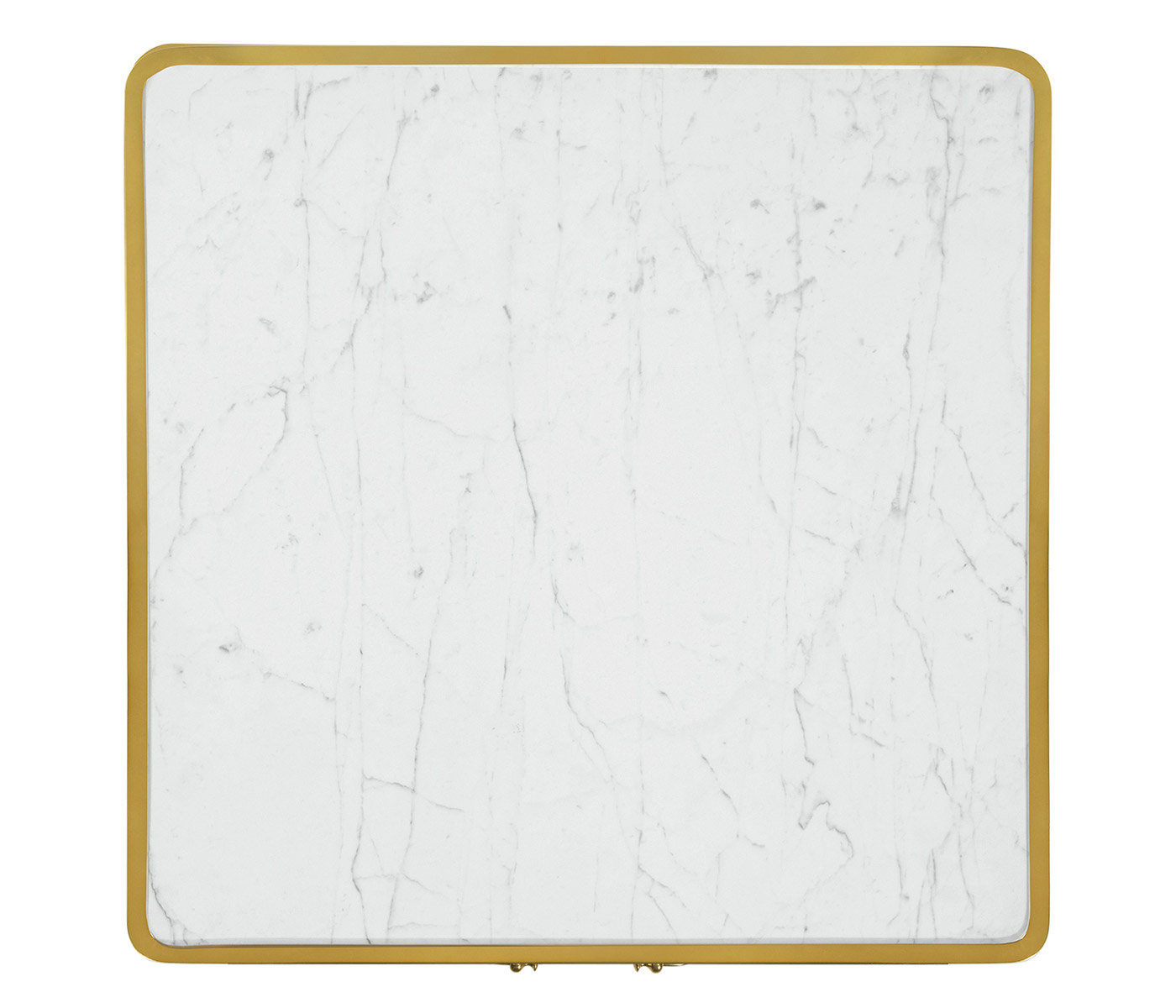 Fusion Square Oak & Marble Lamp Table