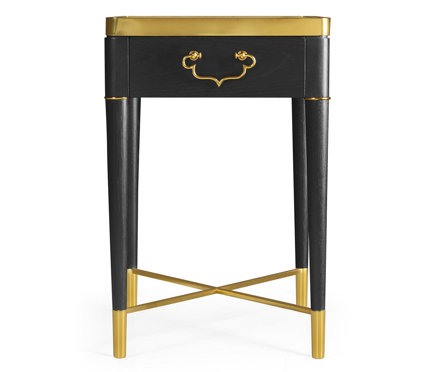 Fusion Rectangular Oak & Marble Side Table