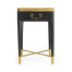Fusion Rectangular Oak & Marble Side Table