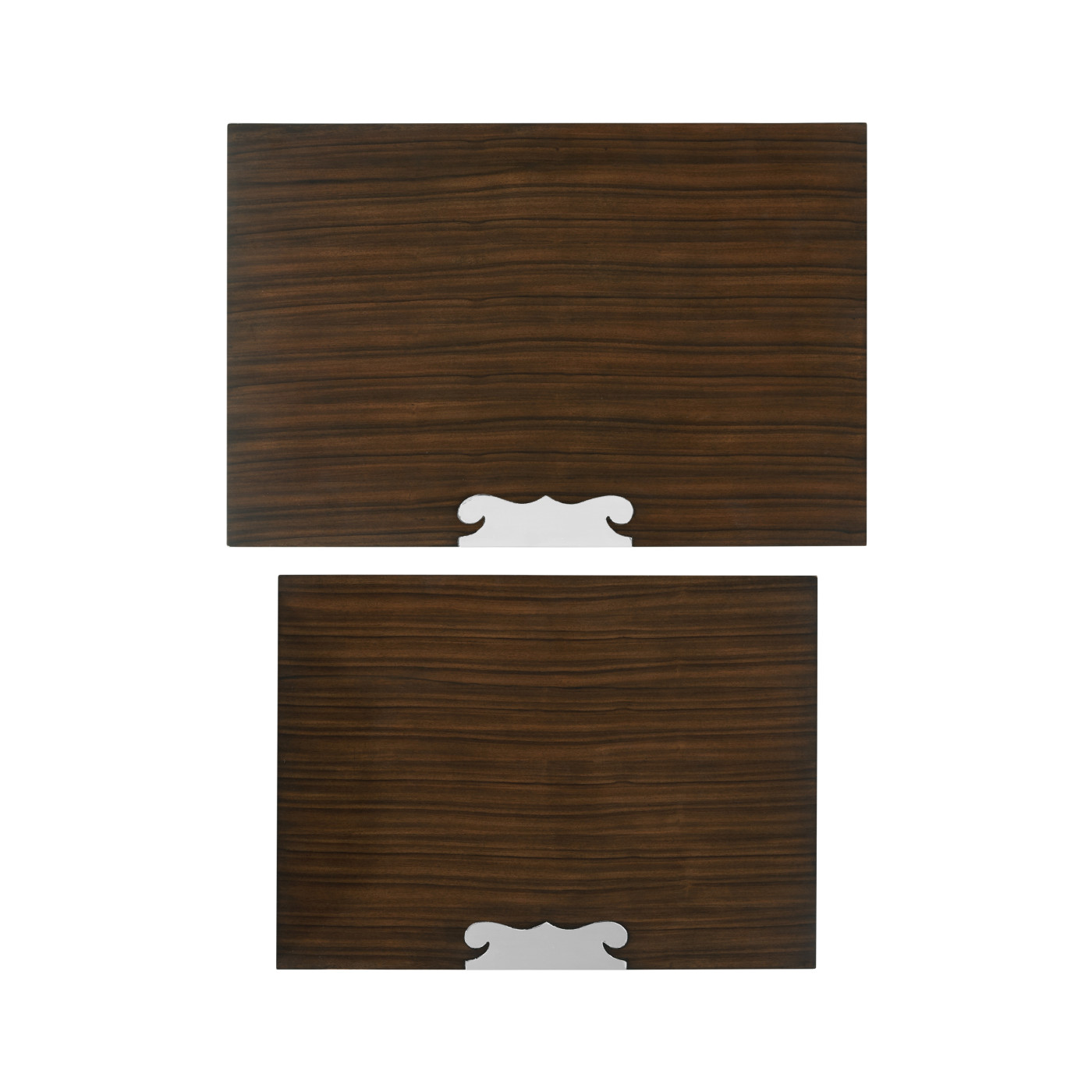 Campaign Style Dark Santos Rosewood Sliding Nesting Tables