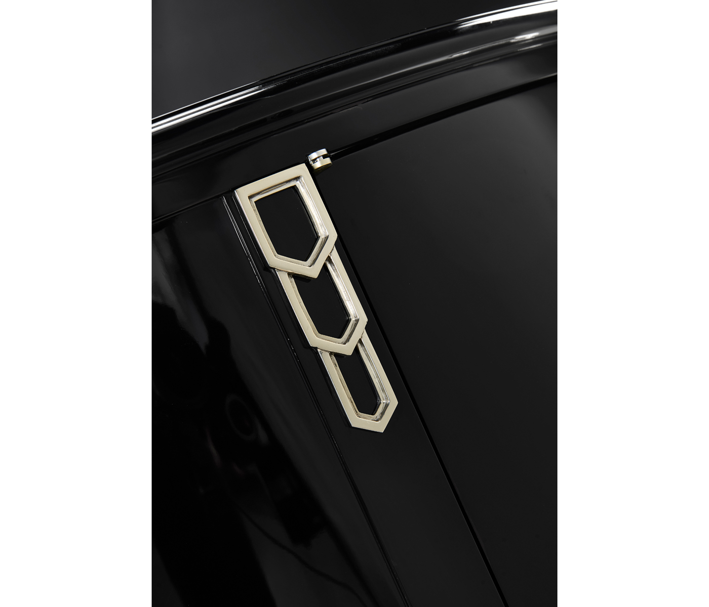 Demilune Smoky Black Storage Cabinet