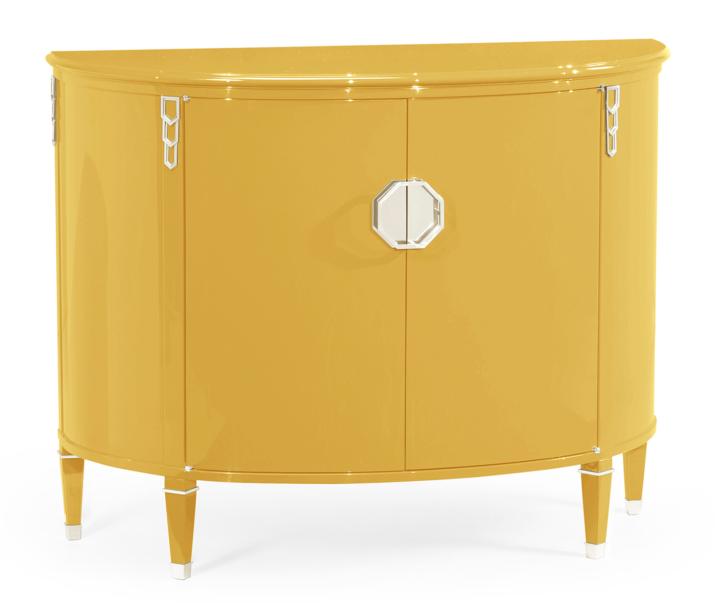 Demilune Peking Yellow Storage Cabinet