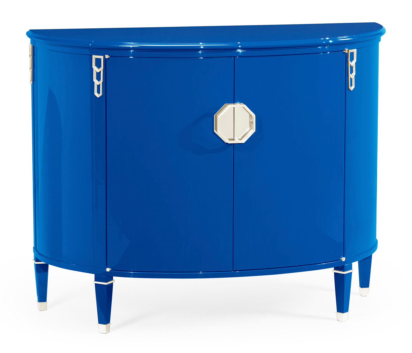 Demilune Royal Blue Storage Cabinet