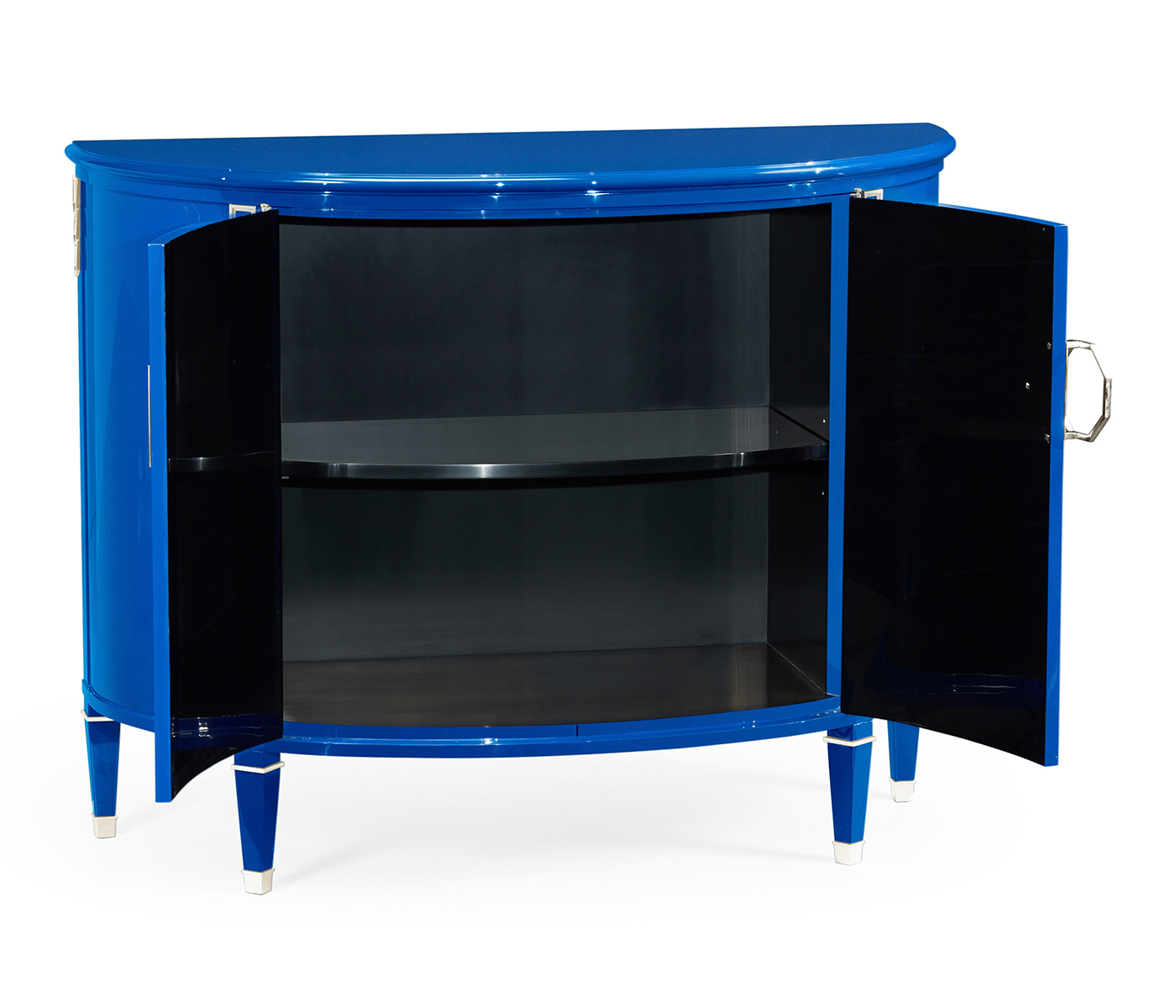 Demilune Royal Blue Storage Cabinet