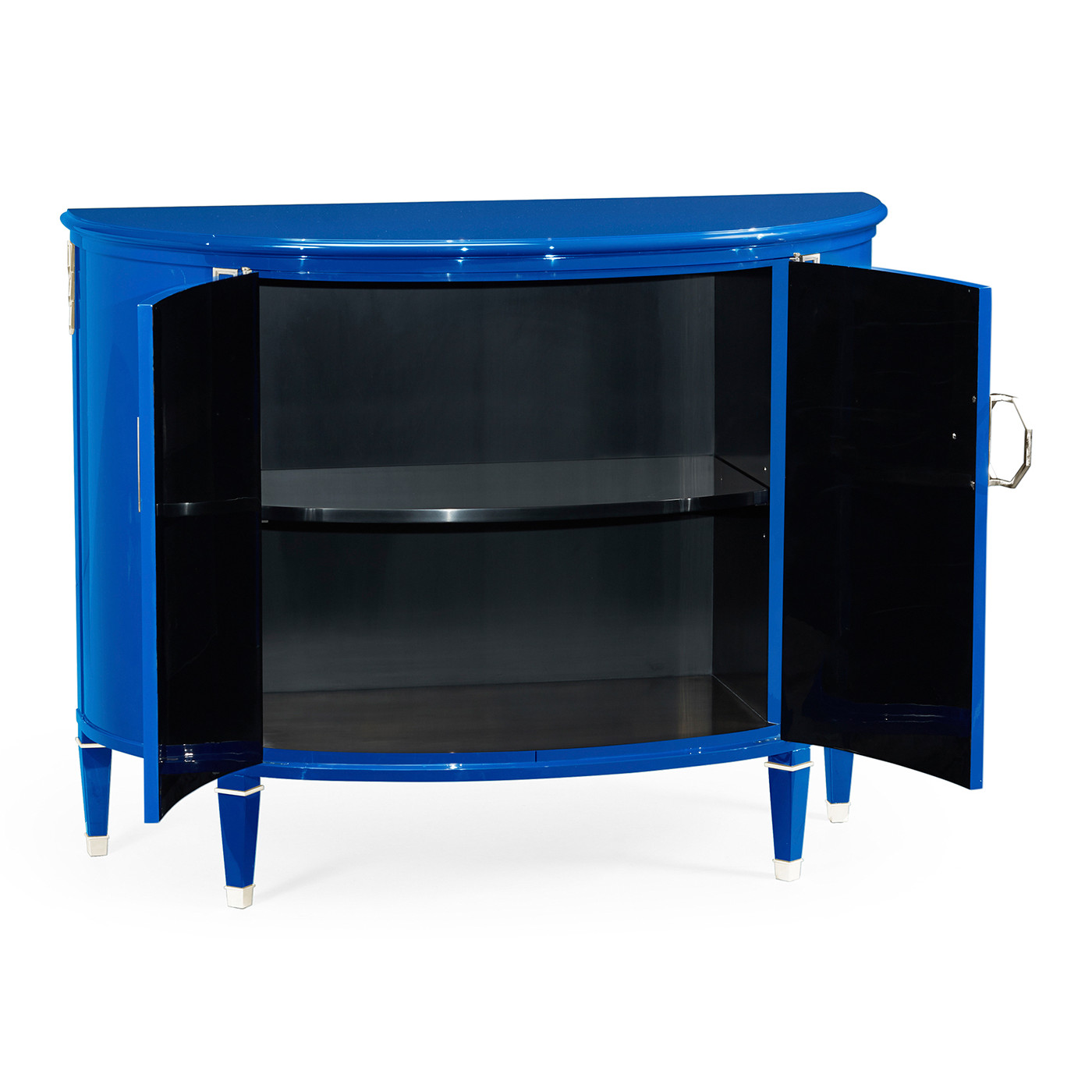 Demilune Royal Blue Storage Cabinet