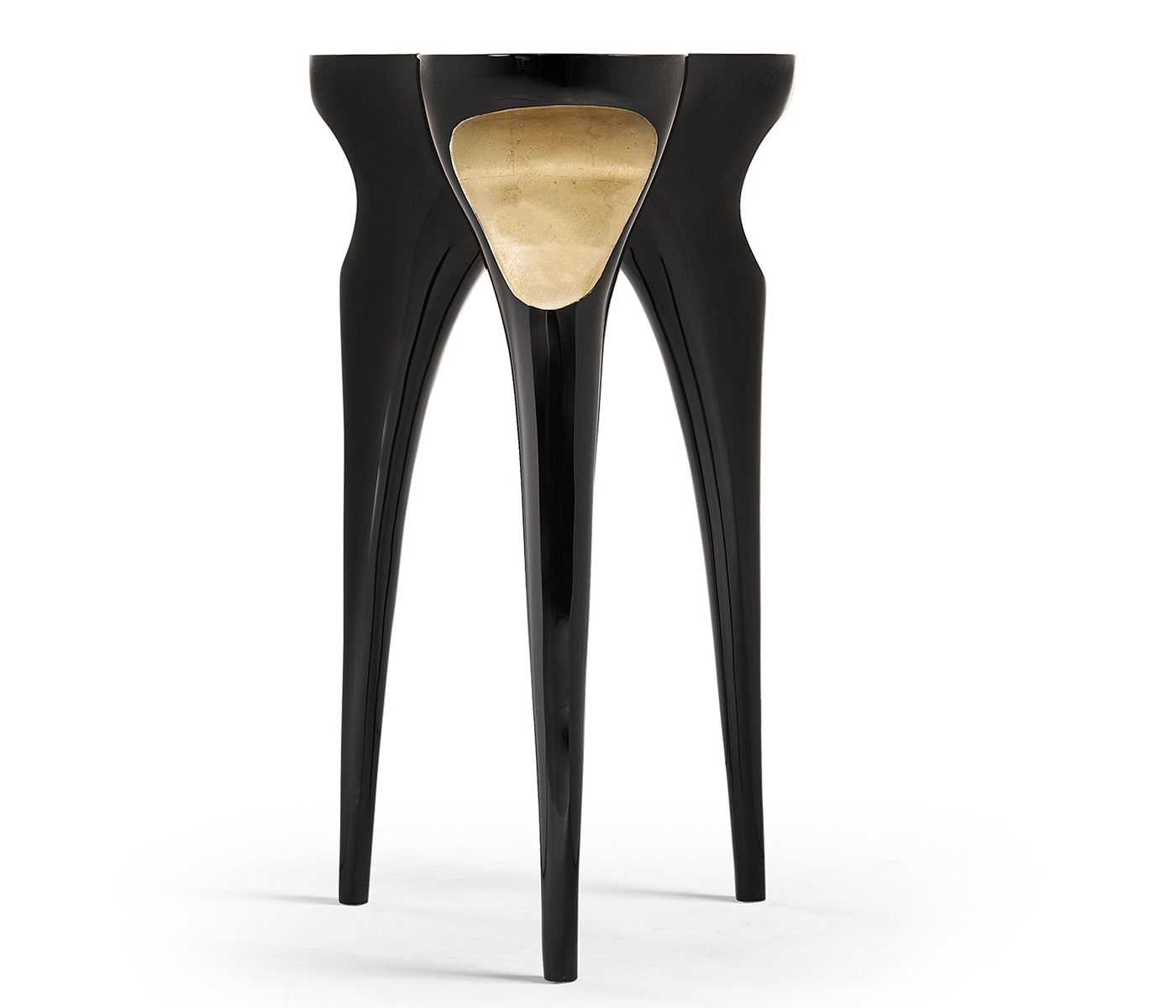 Trefoil Smoky Black & Gold Cut-Out Occasional Table