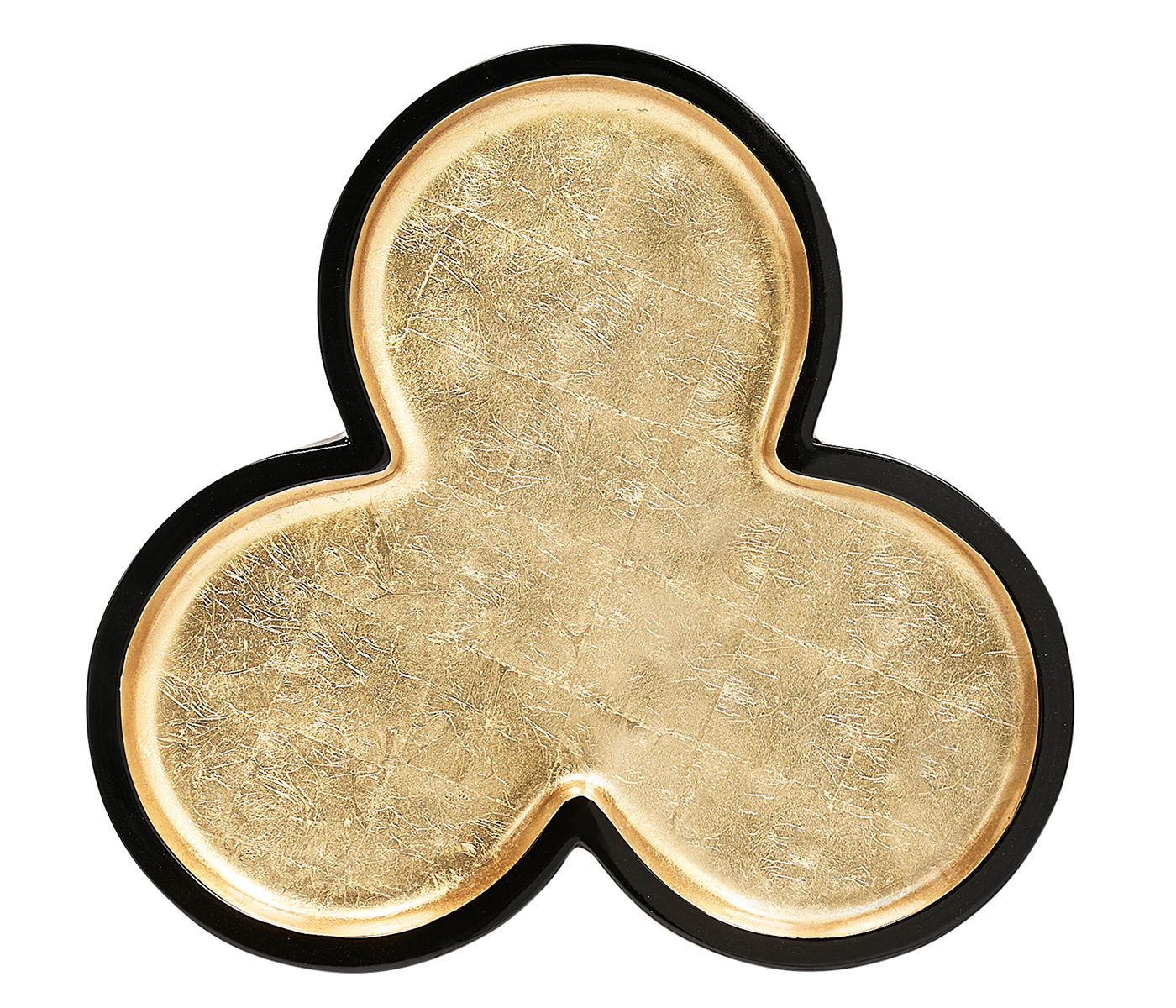 Trefoil Smoky Black & Gold Cut-Out Occasional Table